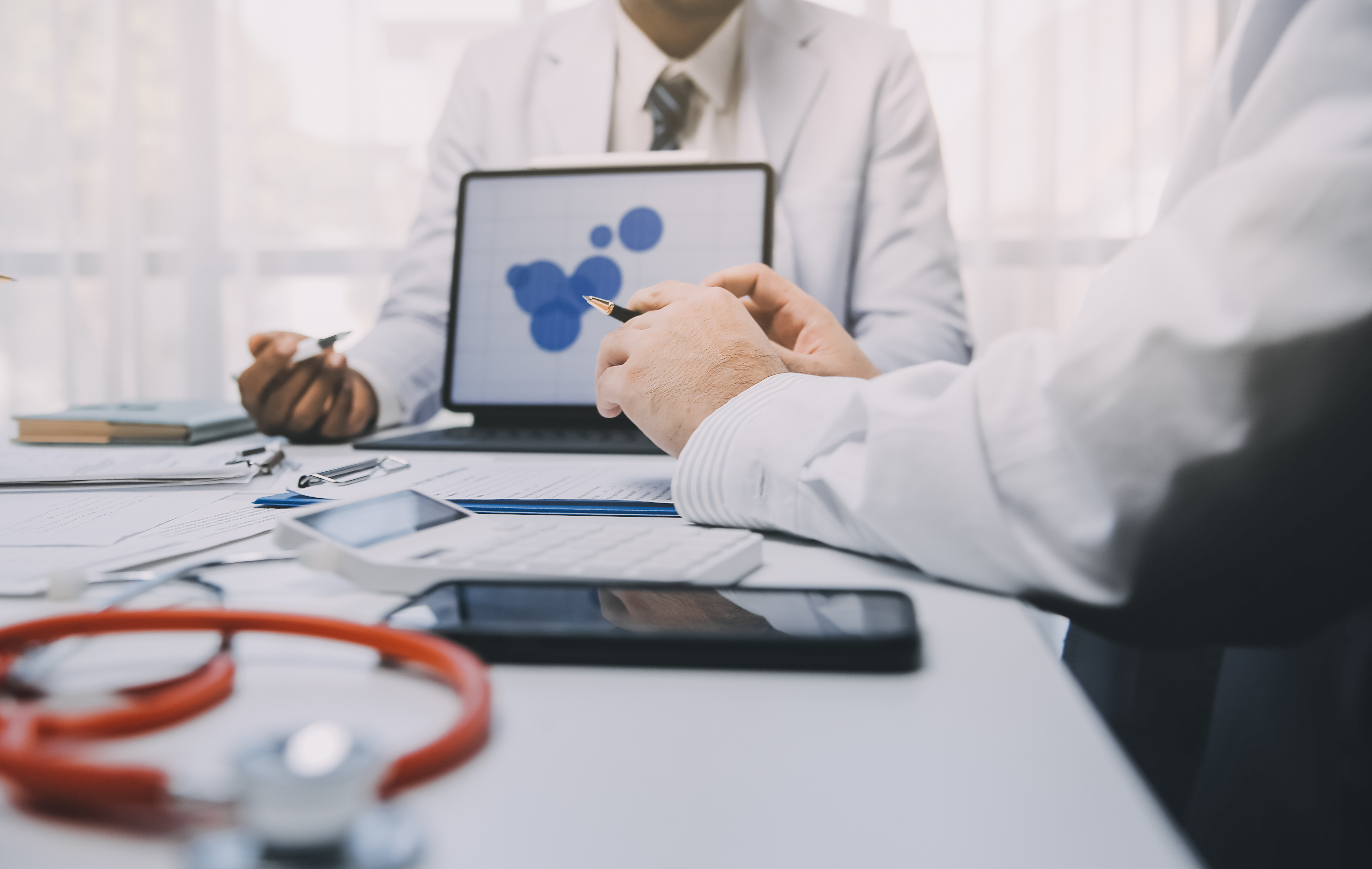 Discussing excess estrogen and fibroids with doctor
